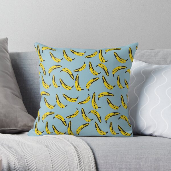 Andy Warhol Bananas Throw Pillow