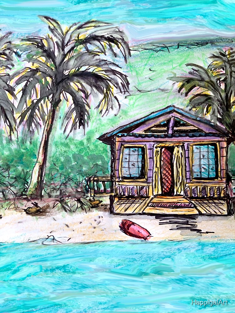 Beachy Beach House by HappigalArt