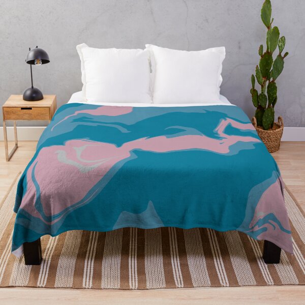 Item preview, Abstract Art - Marble - Pink Blue designed and sold by Geometricshow.
