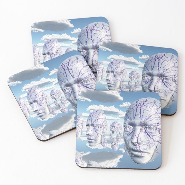 Item preview, Diembodied faces hover in surreal scene designed and sold by rolffimages.