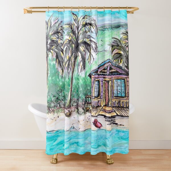 Beachy Beach House Shower Curtain