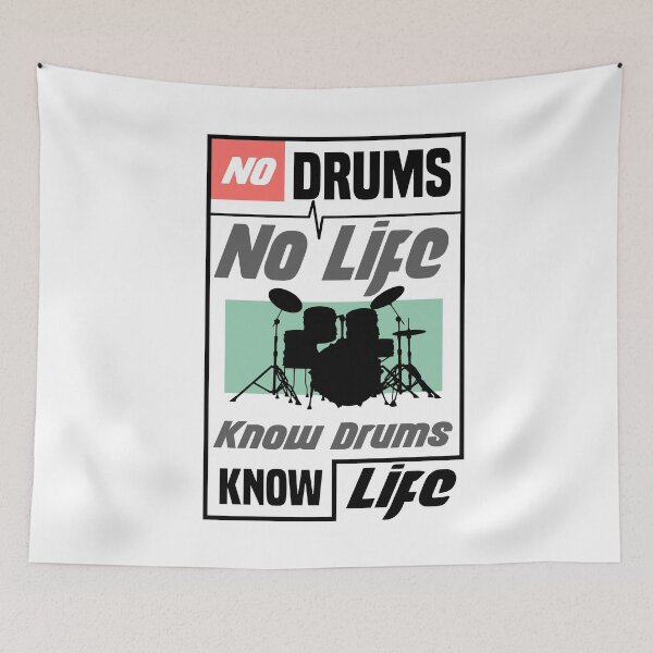 Item preview, No Drums No Life Know Drums Know Life - Drummer Percussionist  designed and sold by Sutra-Lotus-Co.