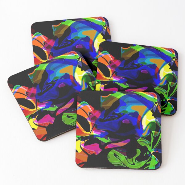 Item preview, Cool Blue Colorful Geometric  Line Pattern / Liquid Psychedelic Art  designed and sold by GuitarZan's.