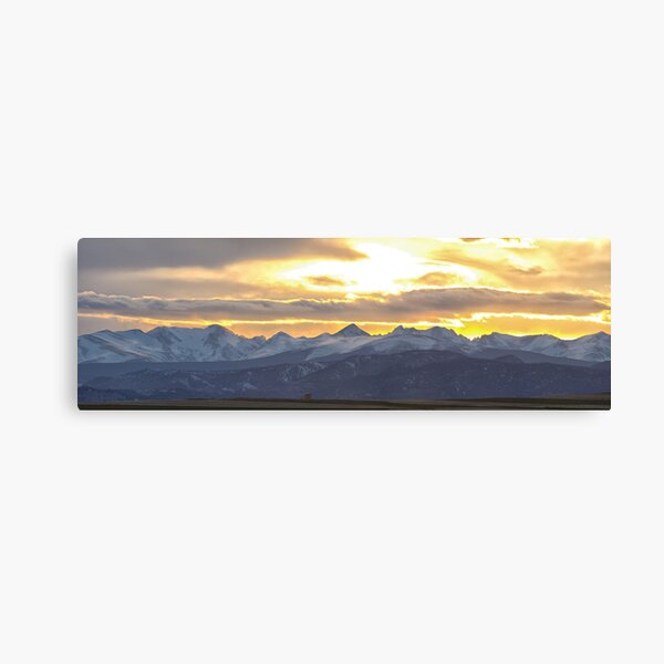 Colorado Front Range Panorama Gold Canvas Print