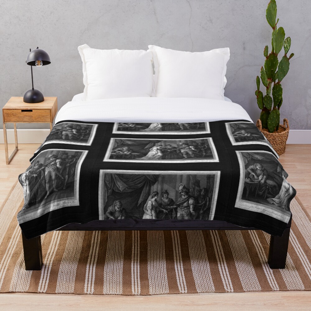 Xzendor7 Comforters, Duvet Covers and Throw Blankets - Elegance and Beauty 7 The Conclusion of the Treaty of Troyes by Francesco Bartolozz Classical Fine Art Old Masters Reproduction Throw Blanket