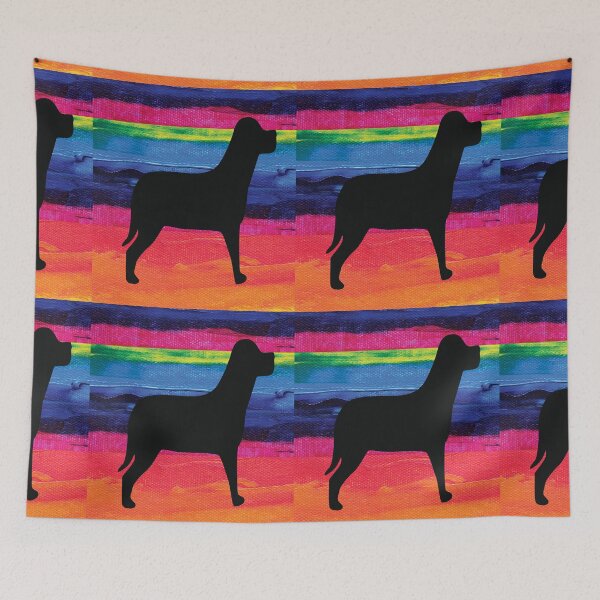 Item preview, Rainbow Collection Black Dog Pattern Art designed and sold by spicygarb.