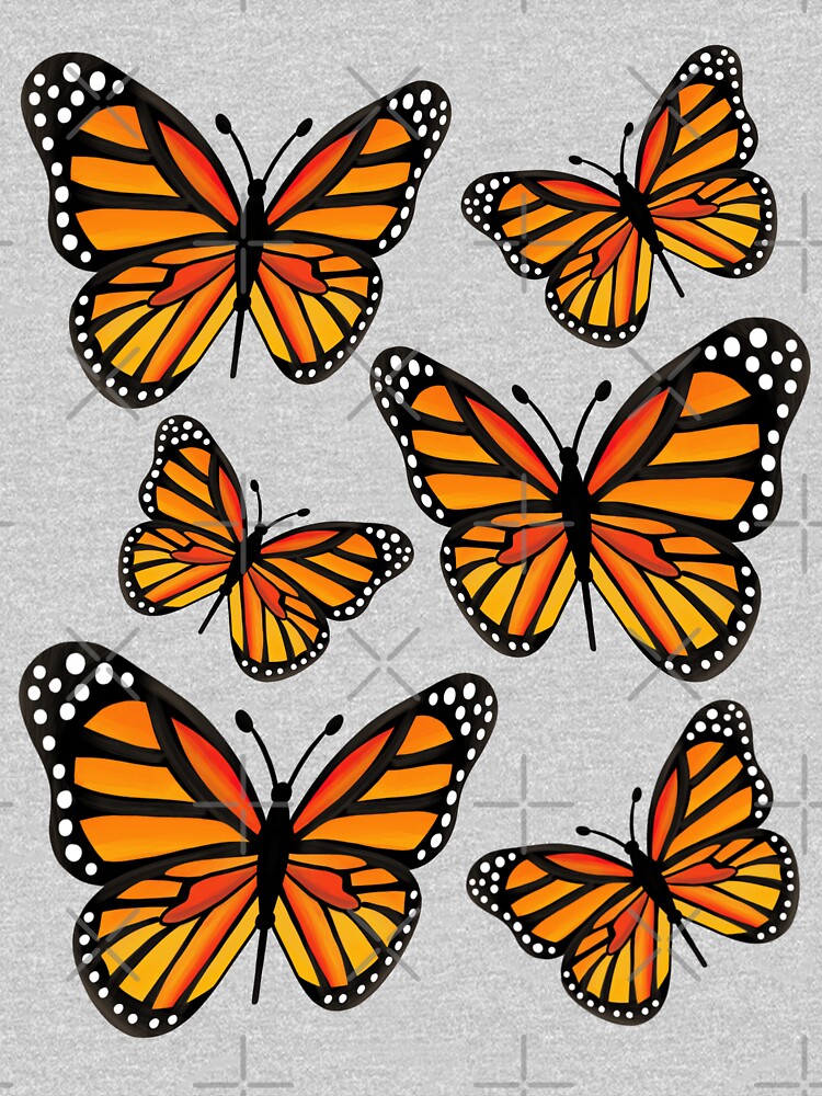 Orange Monarch Butterflies T Shirt By Ijsquaredesigns Redbubble