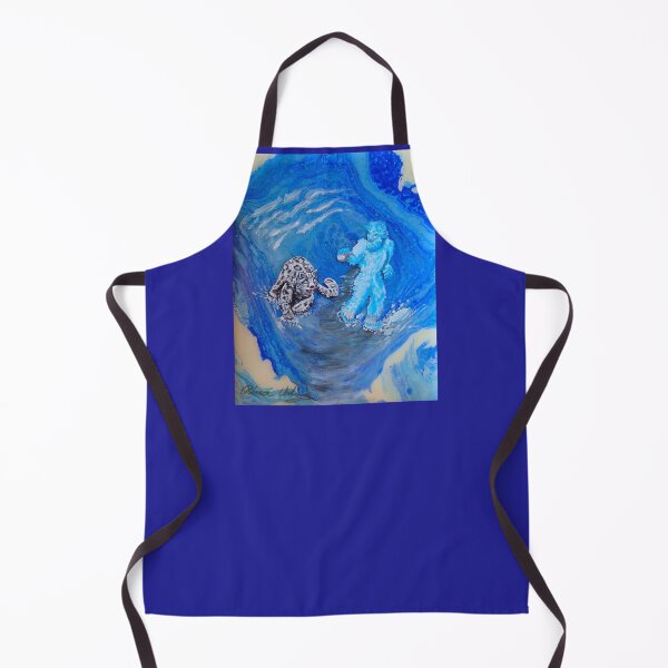 Item preview, Yeti and snow leopard playing with snowball. designed and sold by Rina Arling.