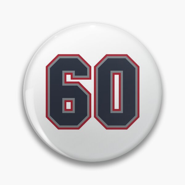 Item preview, 60 Navy Grey Red Sports Number Sixty designed and sold by HelloFromAja.