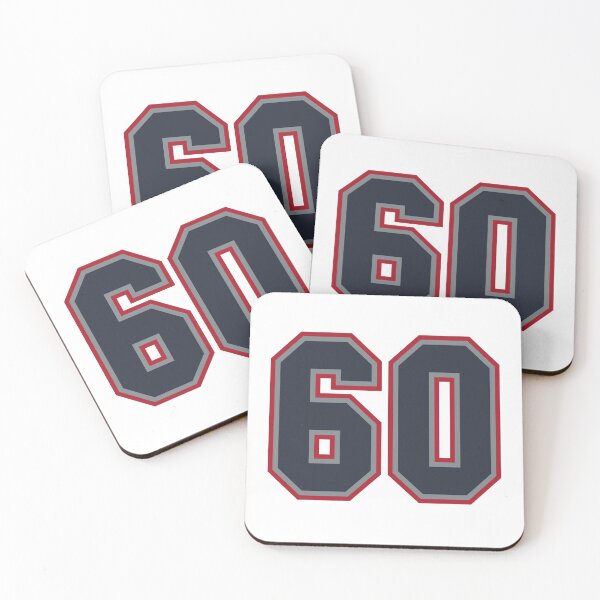 Item preview, 60 Navy Grey Red Sports Number Sixty designed and sold by HelloFromAja.
