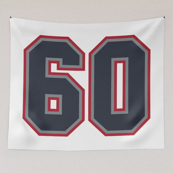Item preview, 60 Navy Grey Red Sports Number Sixty designed and sold by HelloFromAja.