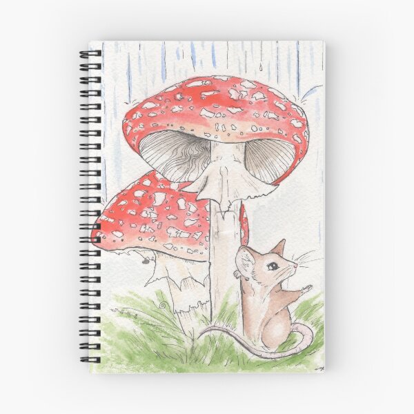 Item preview, Mouse Hiding Under a Mushroom  designed and sold by rachelclaireart.