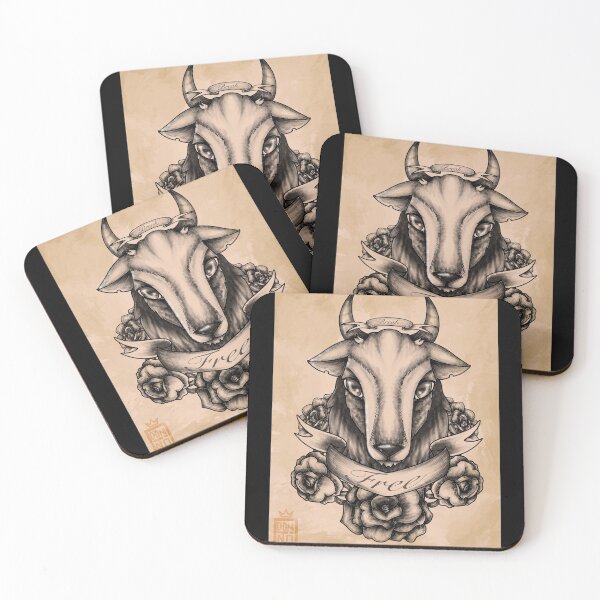 Item preview, Break Free- goat head tattoo design designed and sold by Ghoul.Inkz.