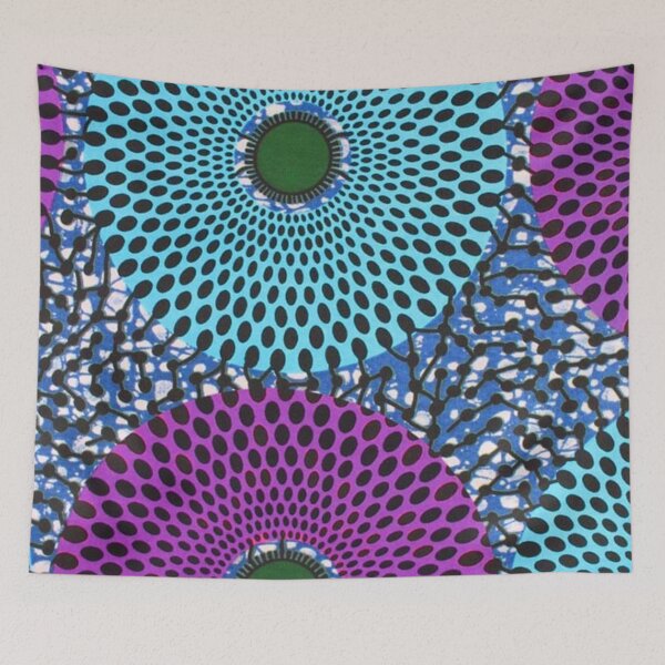 Item preview, Purple and Teal African Wax Print designed and sold by africanvisuals.
