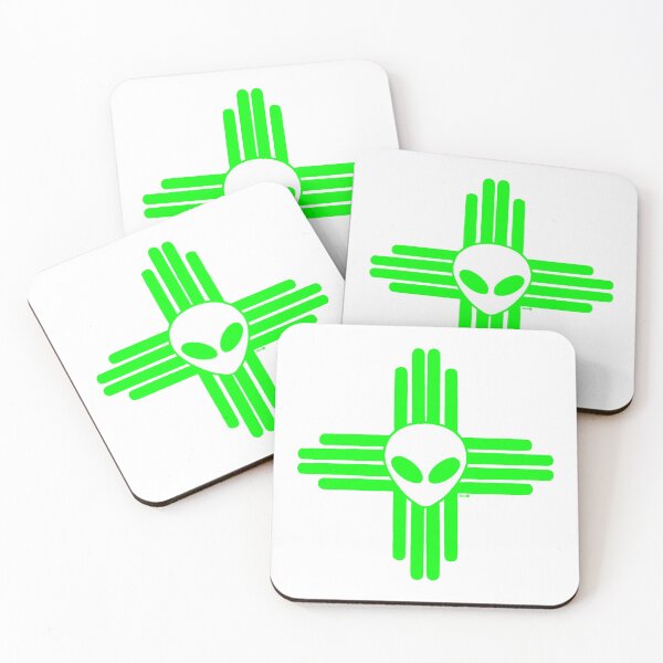 Item preview, New Mexico Roswell Alien Zia Symbol Green designed and sold by Sootgremlinss.