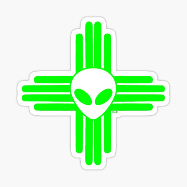 Item preview, New Mexico Roswell Alien Zia Symbol Green designed and sold by Sootgremlinss.
