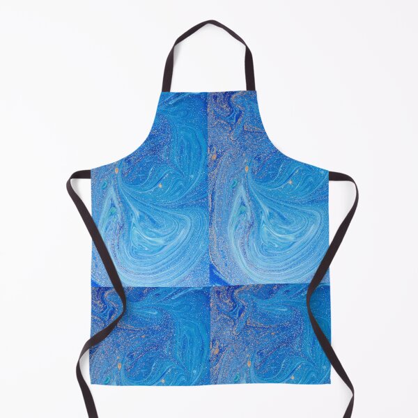 Item preview, Turquoise Blue & Gold Liquid Marble Watercolor Art designed and sold by newburyboutique.