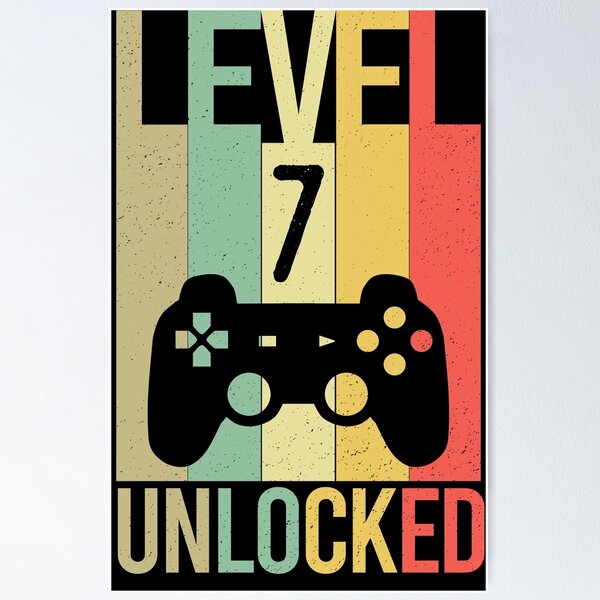 Item preview, Level 7 Unlocked Video Gamer Birthday 7th designed and sold by khaled11591.