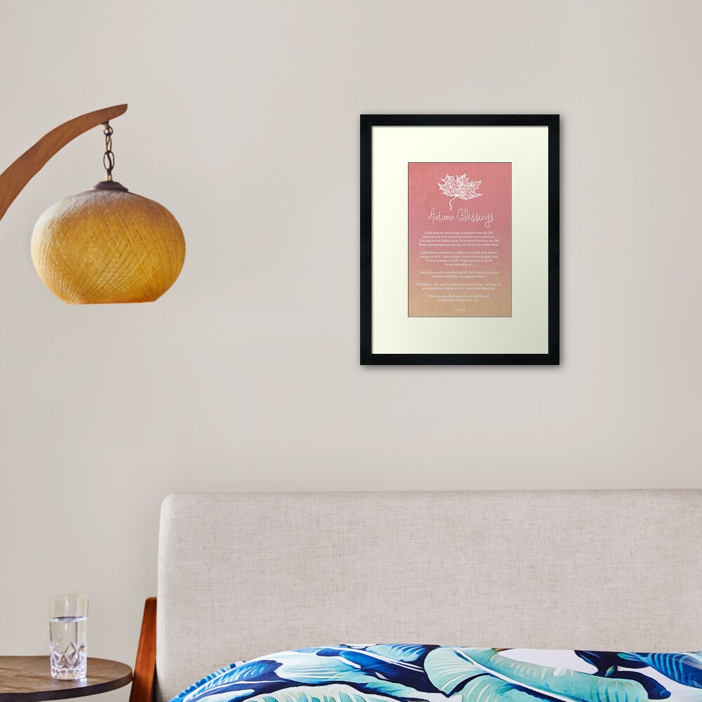Affirmation - Autumn Blessings Framed Art Print