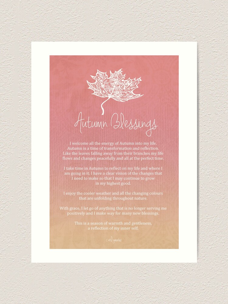 Alternate view of Affirmation - Autumn Blessings Art Print