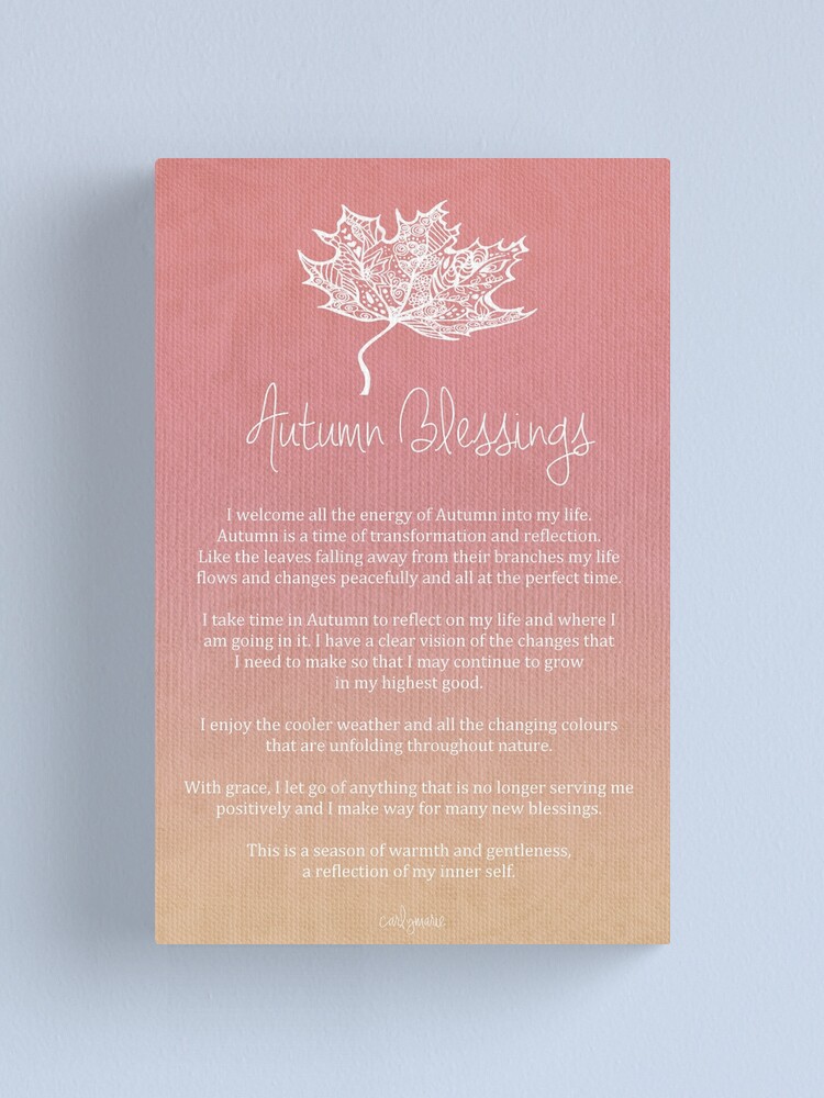 Alternate view of Affirmation - Autumn Blessings Canvas Print