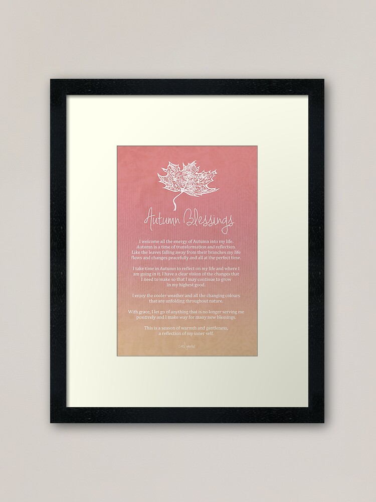 Alternate view of Affirmation - Autumn Blessings Framed Art Print