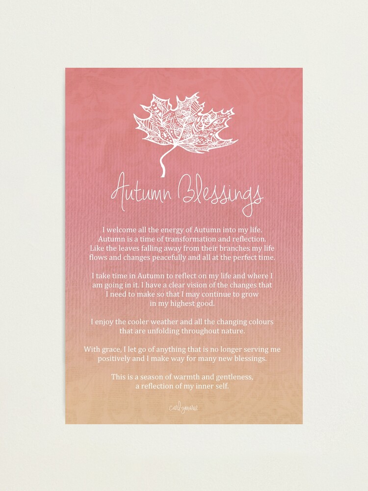 Alternate view of Affirmation - Autumn Blessings Photographic Print