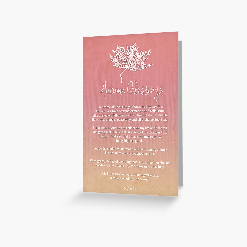Affirmation - Autumn Blessings Greeting Card