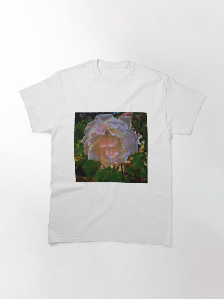 Alternate view of White roses on a Blue sky By Yannis Lobaina Classic T-Shirt