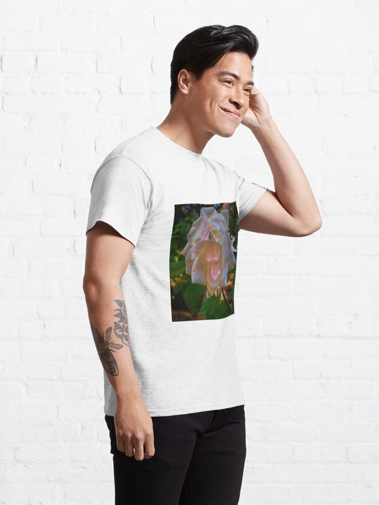 Alternate view of White roses on a Blue sky By Yannis Lobaina Classic T-Shirt