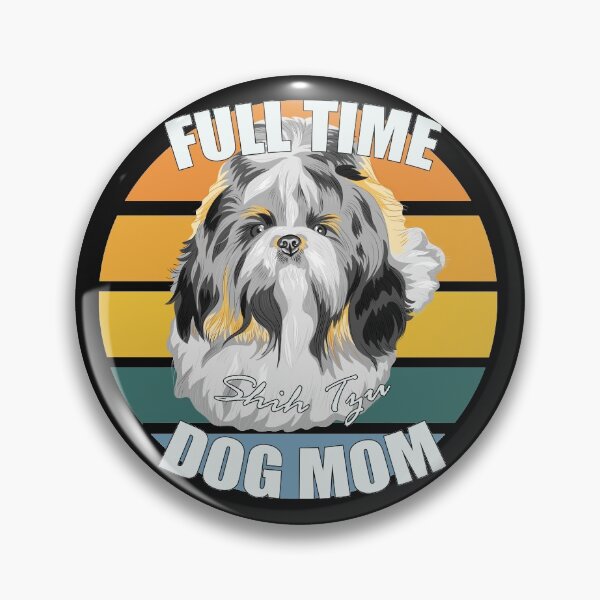 Item preview, Full Time Shih Tzu Dog Mom- Retro Vintage Sunset designed and sold by EvaWolf.
