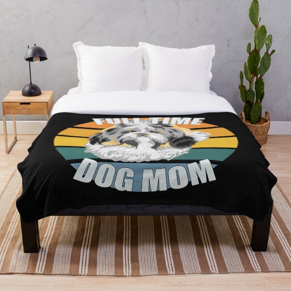 Item preview, Full Time Shih Tzu Dog Mom- Retro Vintage Sunset designed and sold by EvaWolf.
