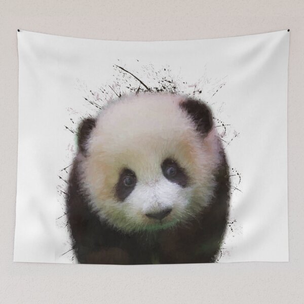 Item preview, Panda watercolor animals nursery print designed and sold by DelzStudio.