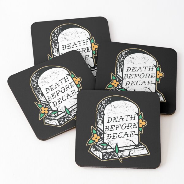 Item preview, Death Before Decaf Tombstone designed and sold by SevenRelics.