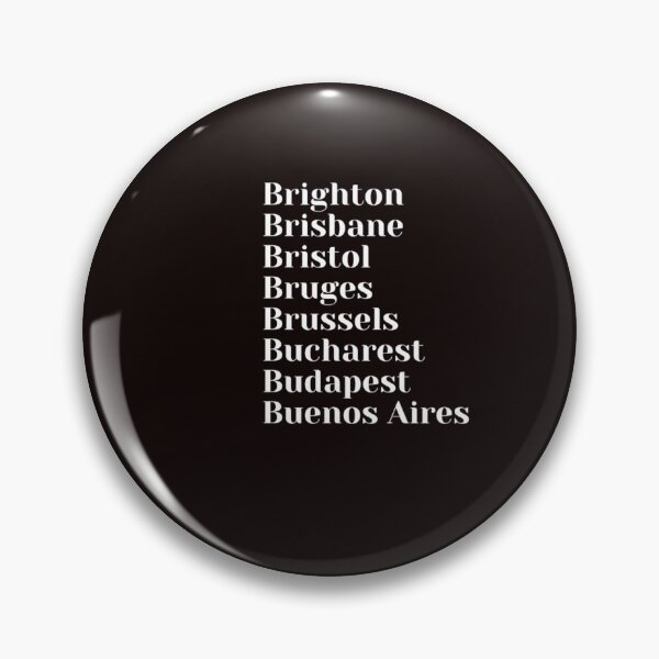 Item preview, Exciting B Cities To Discover designed and sold by Art With Impact – Statement Art & Apparel for Deep Thinkers.