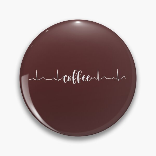 Item preview, Coffee Heartbeat ECG White designed and sold by Rocket Fox.