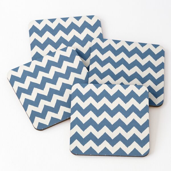 Item preview, Blue and White Chevron Zig zag Pattern designed and sold by africanvisuals.