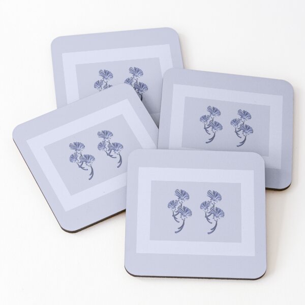 Item preview, Shades of blue with a beautiful twin flower design  designed and sold by PetaJaneHome.