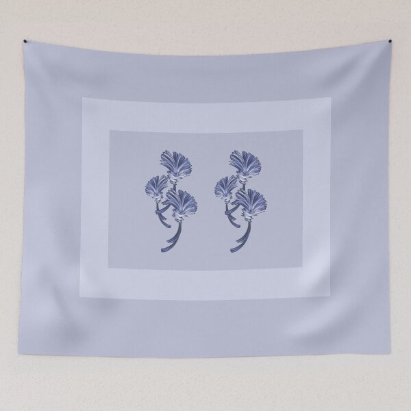 Item preview, Shades of blue with a beautiful twin flower design  designed and sold by PetaJaneHome.