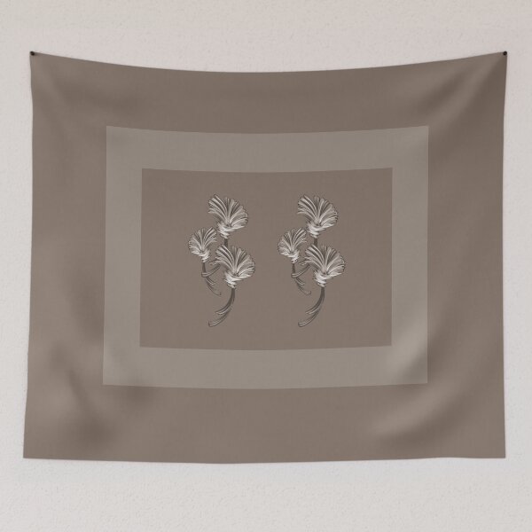 Item preview, Shades of taupe with a beautiful twin flower design  designed and sold by PetaJaneHome.