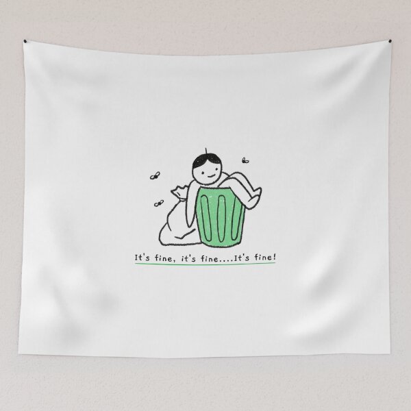 Item preview, Dumped Break up Trash Man Broken Heart Positive Sad Funny Everythings Fine Its Fine Artwork designed and sold by CreatedbyJR.