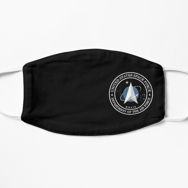 US Space Force Seal - Black Flat Mask