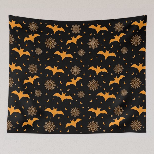 Item preview, Black Orange Bat Pattern Cute Halloween Pattern 2022 designed and sold by UniqueMw.