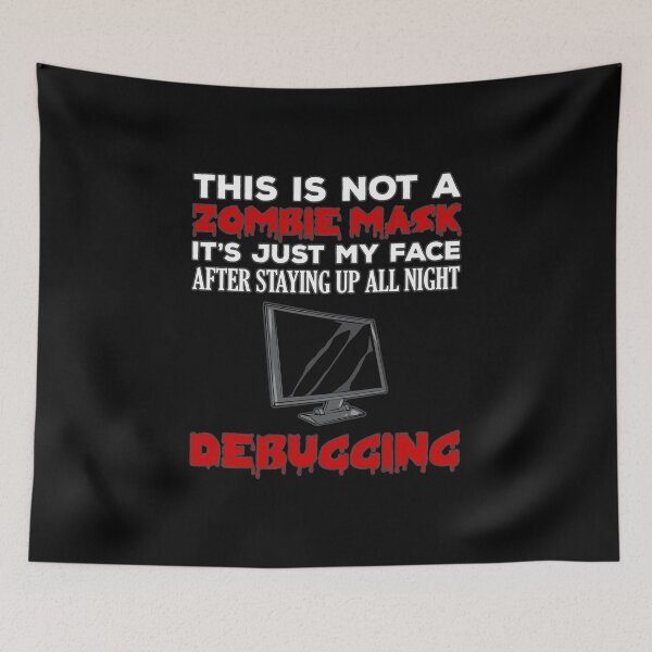 Item preview, Zombie Programmer Debugging Halloween designed and sold by DeesDeesigns.