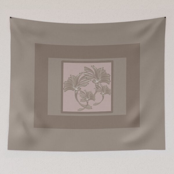 Item preview, Shades of taupe with a beautiful central floral design  designed and sold by PetaJaneHome.