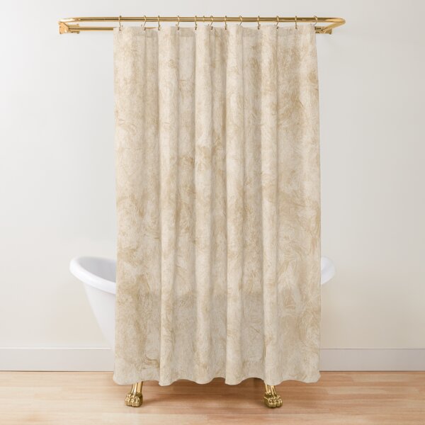 Marble Shower Curtain Murky Mineral Scratches Print for Bathroom 