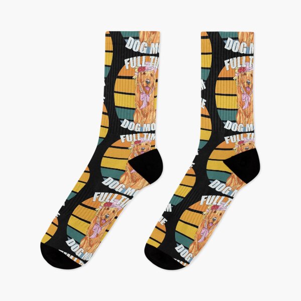 Item preview, Funny Cute Full Time Golden Retriever Dog Mom- Retro Vintage Sunset designed and sold by EvaWolf.