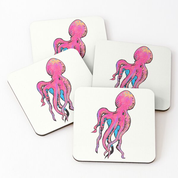 Item preview, Pink and Beige Octopus Illustration designed and sold by LJWDesigns.