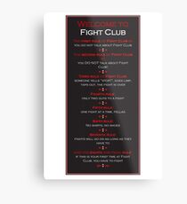 Fight Club - Welcome to Fight Club Metal Print