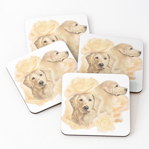 Item preview, Golden Bouquet Floral Golden Retriever with Roses  designed and sold by SoulDogStudios.